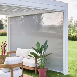 Pérgola bioclimática 3x4m + estore 4m