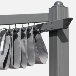 Pérgola em alumínio 3x4m com cobertura deslizante