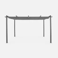 Pérgola em alumínio 3x4m com cobertura deslizante
