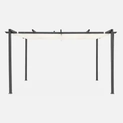 Pérgola em alumínio 3x4m com cobertura deslizante