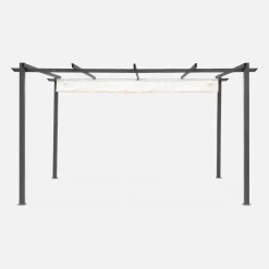 Pérgola em alumínio 3x4m com cobertura deslizante