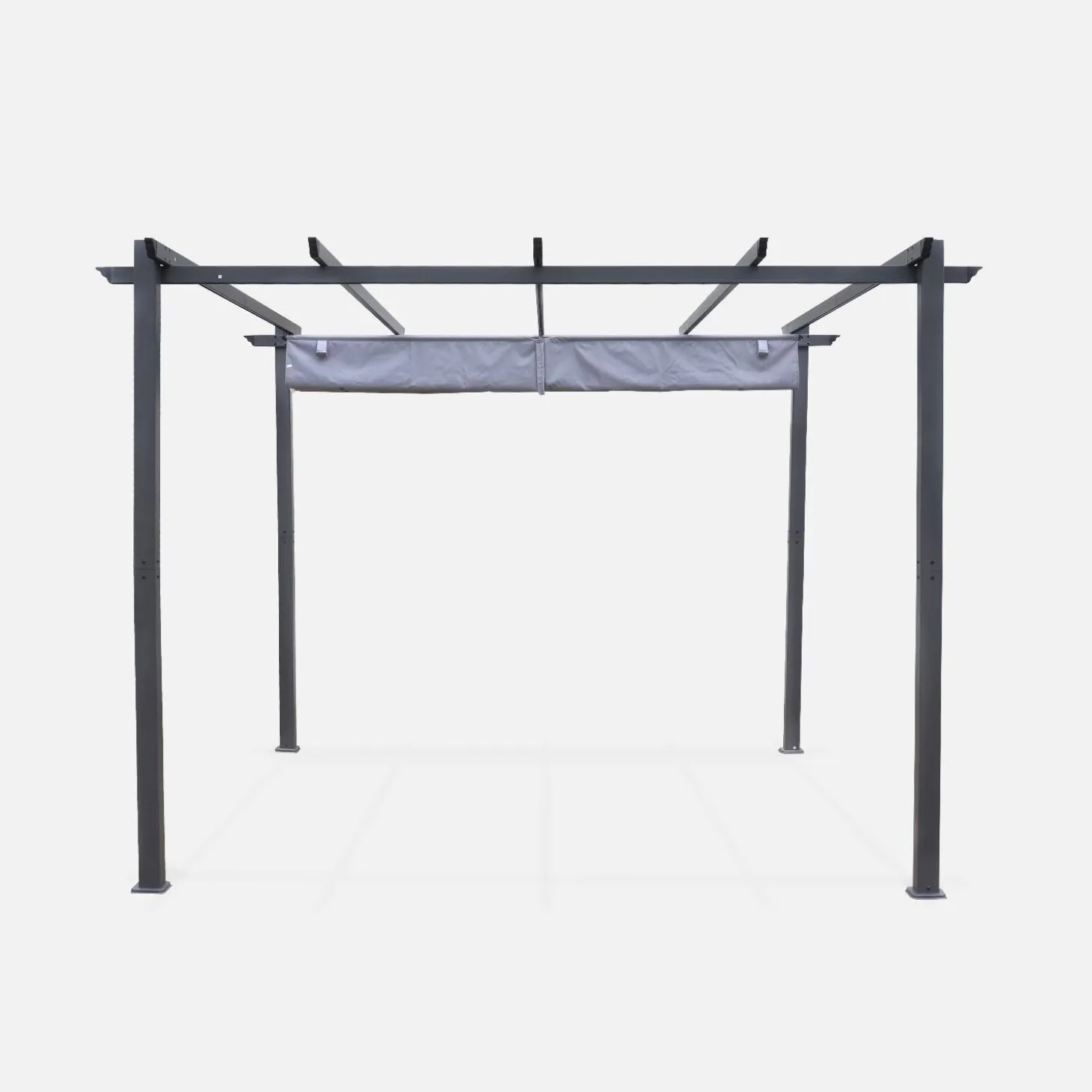 Pérgola em alumínio 3x3m com cobertura deslizante
