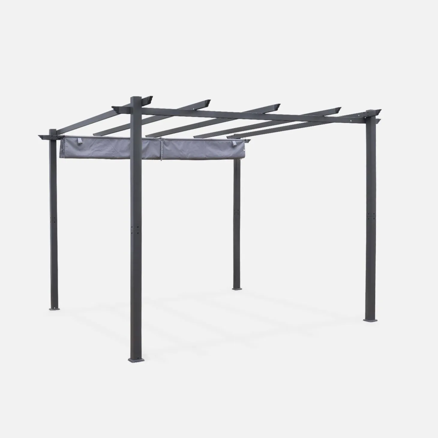 Pérgola em alumínio 3x3m com cobertura deslizante
