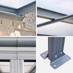 Pérgola encostada em alumínio 3x4m