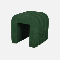 Pufe contemporâneo tecido, set de 2