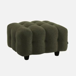 Pufe, descanso para os pés para sofá boucle texturada de 3 lugares