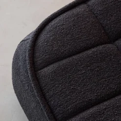 Pufe e apoio para os pés para o módulo Boni em tecido bouclé