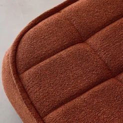 Pufe e apoio para os pés para o módulo Boni em tecido bouclé
