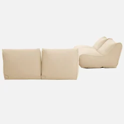 Pufes de exterior de olefina, conjunto de 4