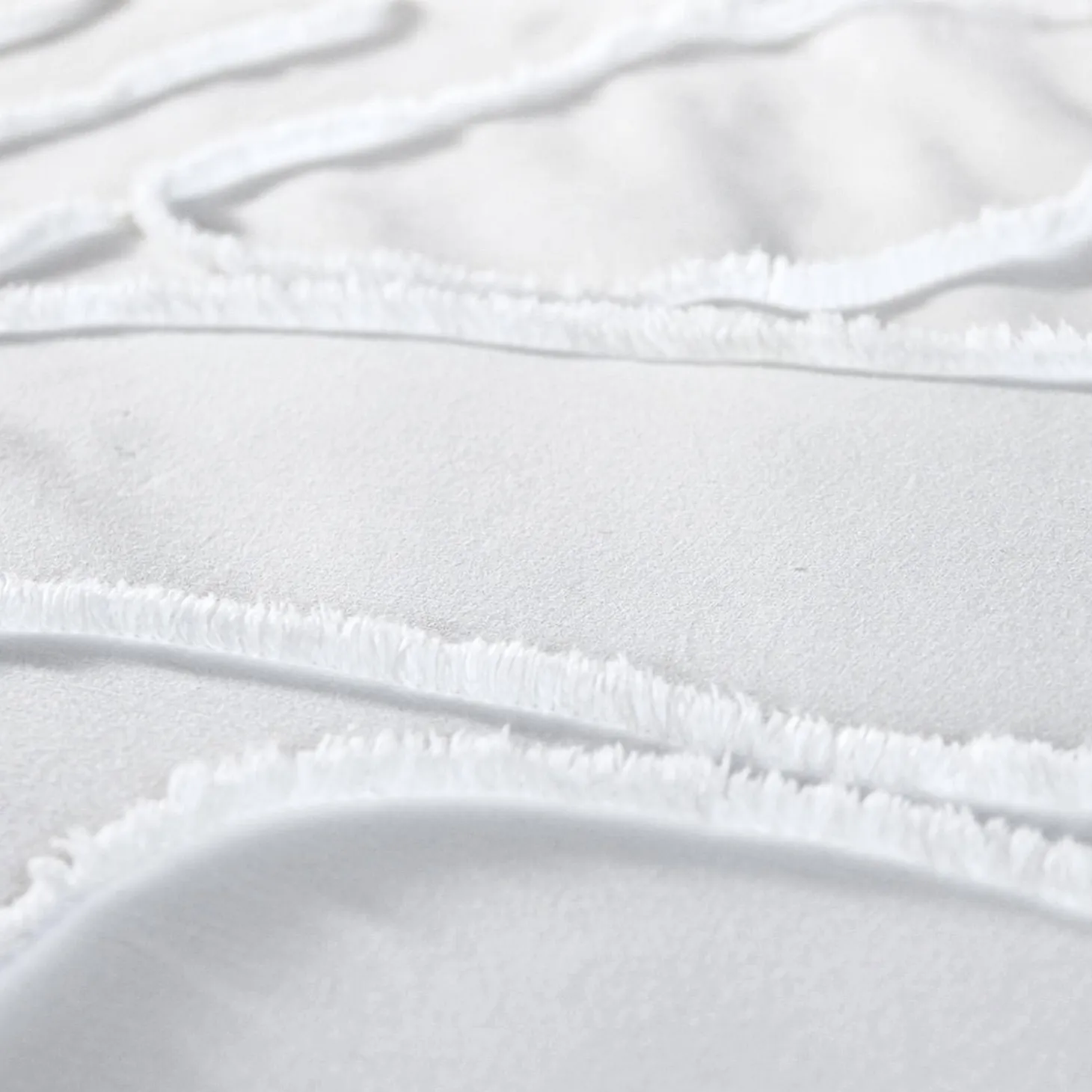 Roupa de cama algodão lavado tufted padrões arredondados, 2 lugares