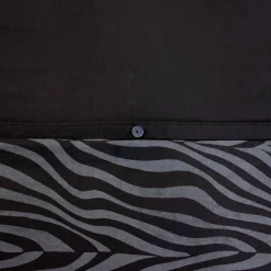 Roupa de cama de poliéster reversível com estampa de zebra de 2 lugares