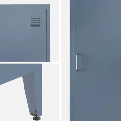 Roupeiro industrial em metal com 4 espaços de armazenamento
