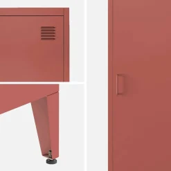 Roupeiro industrial em metal com 4 espaços de armazenamento
