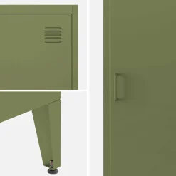 Roupeiro industrial em metal com 4 espaços de armazenamento