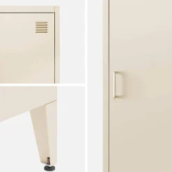 Roupeiro industrial em metal com 4 espaços de armazenamento