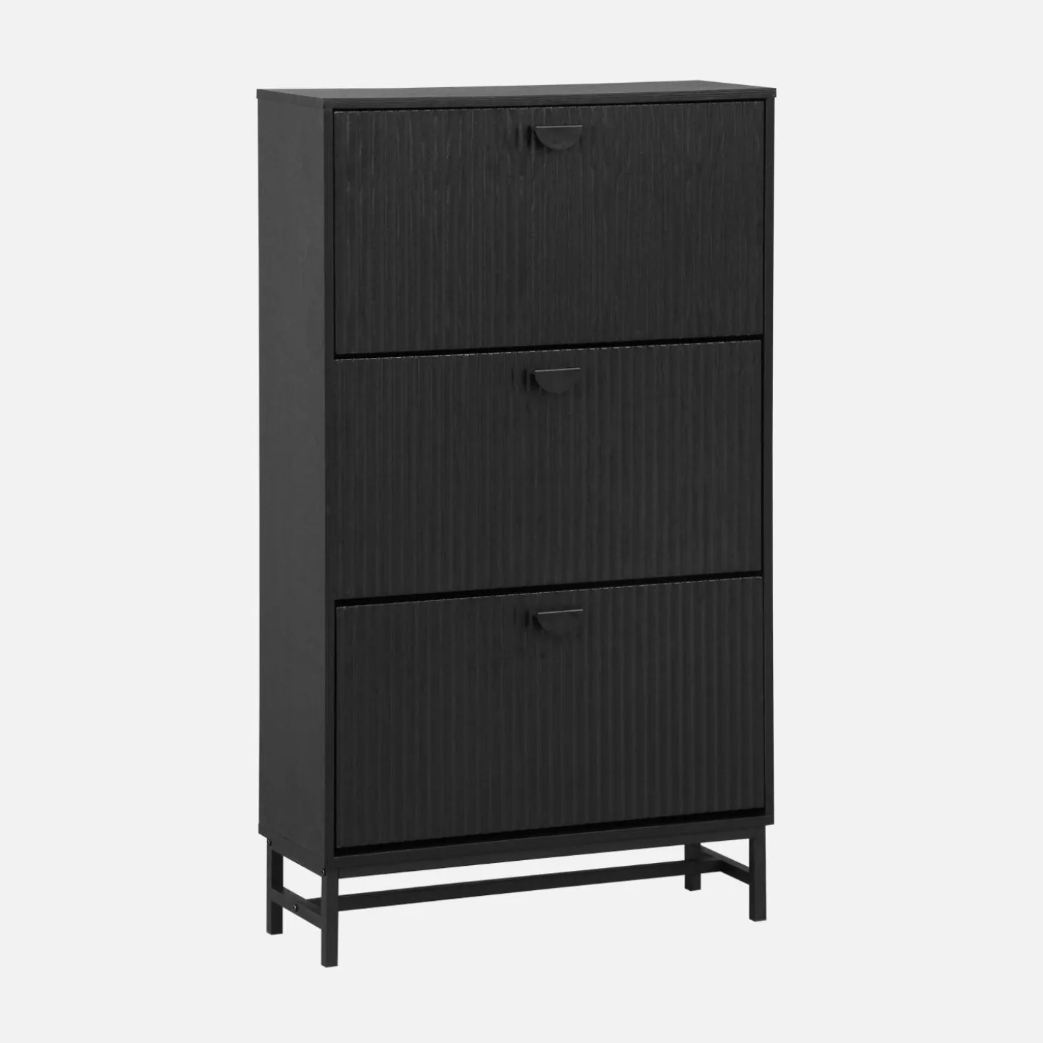 Sapateira com 3 portas ranhuradas