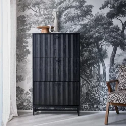 Sapateira com 3 portas ranhuradas