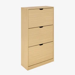 Sapateira decorativa em madeira com 3 gavetas