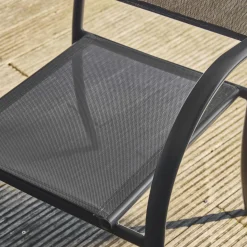 Set de 2 cadeiras de jardim em alumínio e textileno