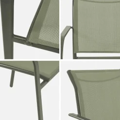 Set de 2 cadeiras de jardim em alumínio e textileno