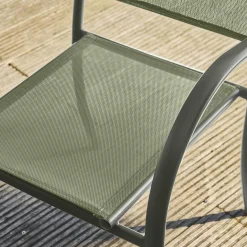 Set de 2 cadeiras de jardim em alumínio e textileno