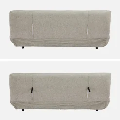 Sofá-cama conversível em tecido chenille, 3 lugares