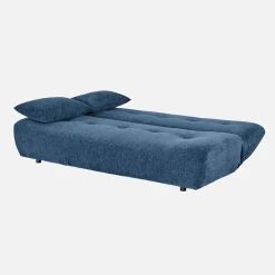 Sofá-cama conversível em tecido chenille, 3 lugares