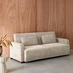 Sofá-cama conversível em tecido, 3 lugares