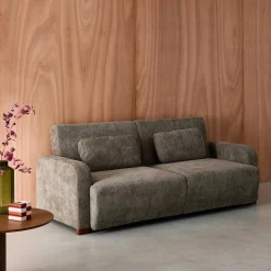 Sofá-cama conversível em tecido, 3 lugares