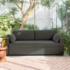 Sofá-cama conversível em tecido, 3 lugares