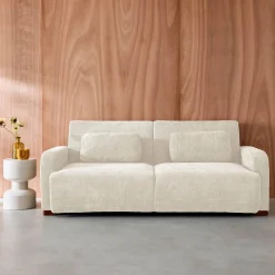 Sofá-cama conversível em tecido, 3 lugares