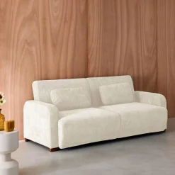 Sofá-cama conversível em tecido, 3 lugares