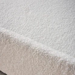 Sofá-cama conversível em tecido bouclé, 2 lugares