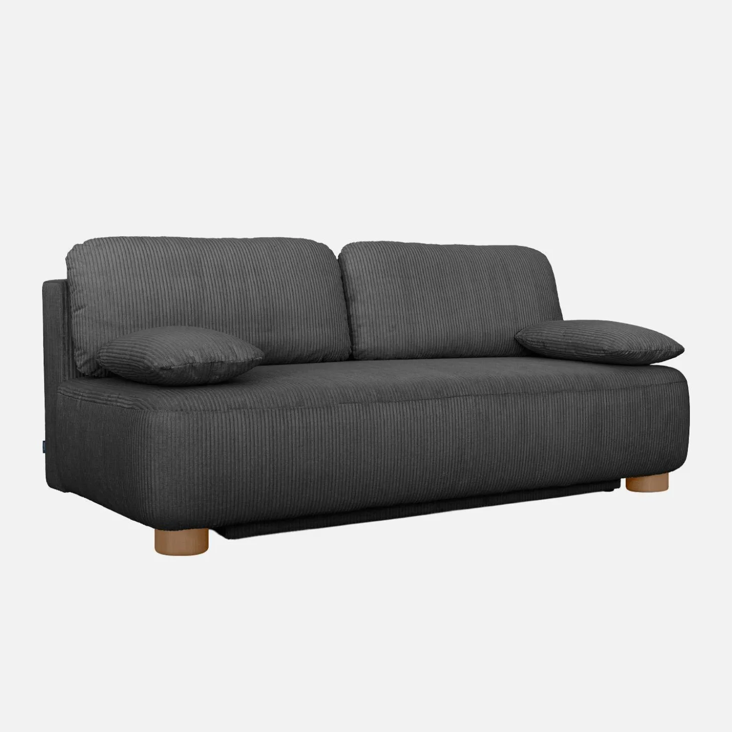 Sofá-cama conversível em veludo canelado, 3 lugares