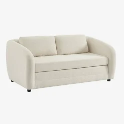 Sofá-cama conversível tecido chenille, 2 lugares