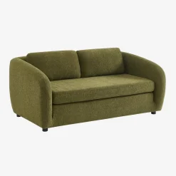 Sofá-cama conversível tecido chenille, 2 lugares