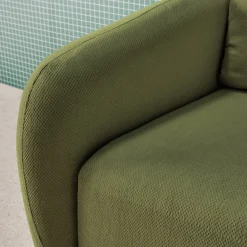 Sofá-cama conversível tecido chenille, 2 lugares