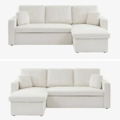 Sofá-cama de canto conversível, 3 lugares