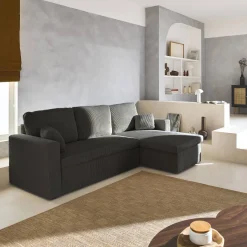 Sofá-cama de canto conversível, 3 lugares