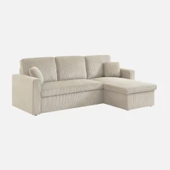 Sofá-cama de canto conversível, 3 lugares