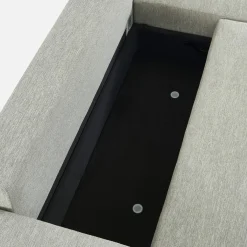 Sofá-cama de canto direito em tecido com arrumação, 3 lugares