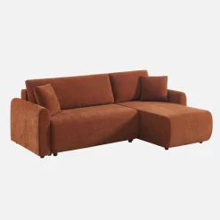 Sofá-cama de canto reversível com arrumação, 3 lugares
