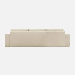 Sofá-cama de canto reversível em tecido chenille, 3 lugares
