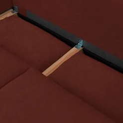 Sofá-cama de canto reversível em tecido chenille, 3 lugares