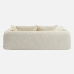 Sofá-cama em tecido bouclé, 3 lugares