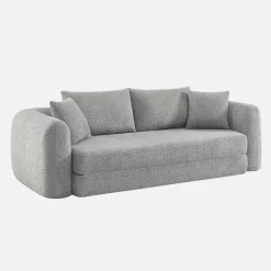 Sofá-cama em tecido bouclé, 3 lugares