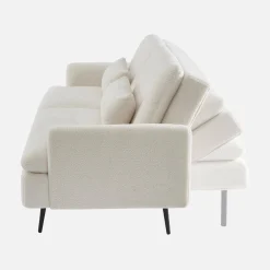 Sofá-cama em tecido bouclé, 2-3 lugares