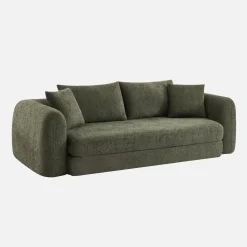 Sofá-cama em tecido bouclé, 3 lugares