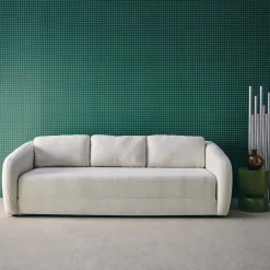 Sofá-cama em tecido chenille, 3 lugares