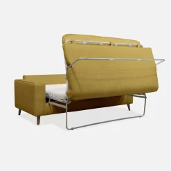Sofá-cama em tecido com colchão, 3 lugares